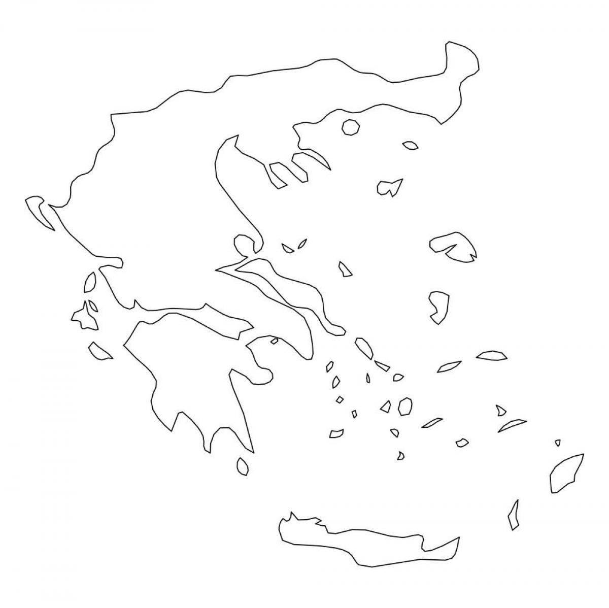 карта контуров Греции