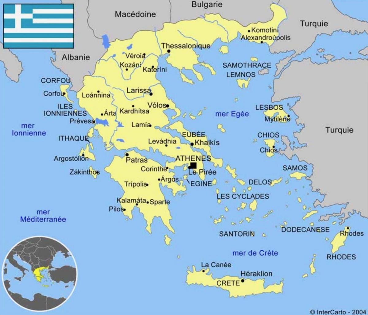 карта города Греции
